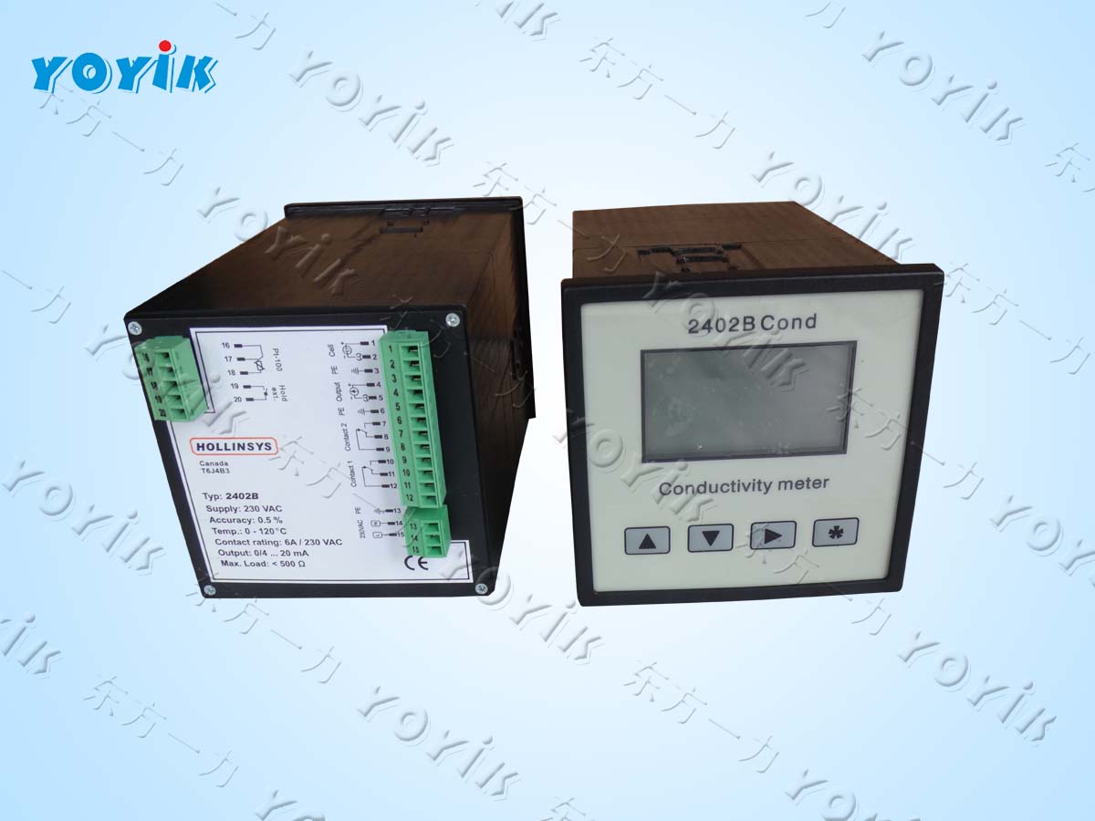 Stator cooling water conductivity meter